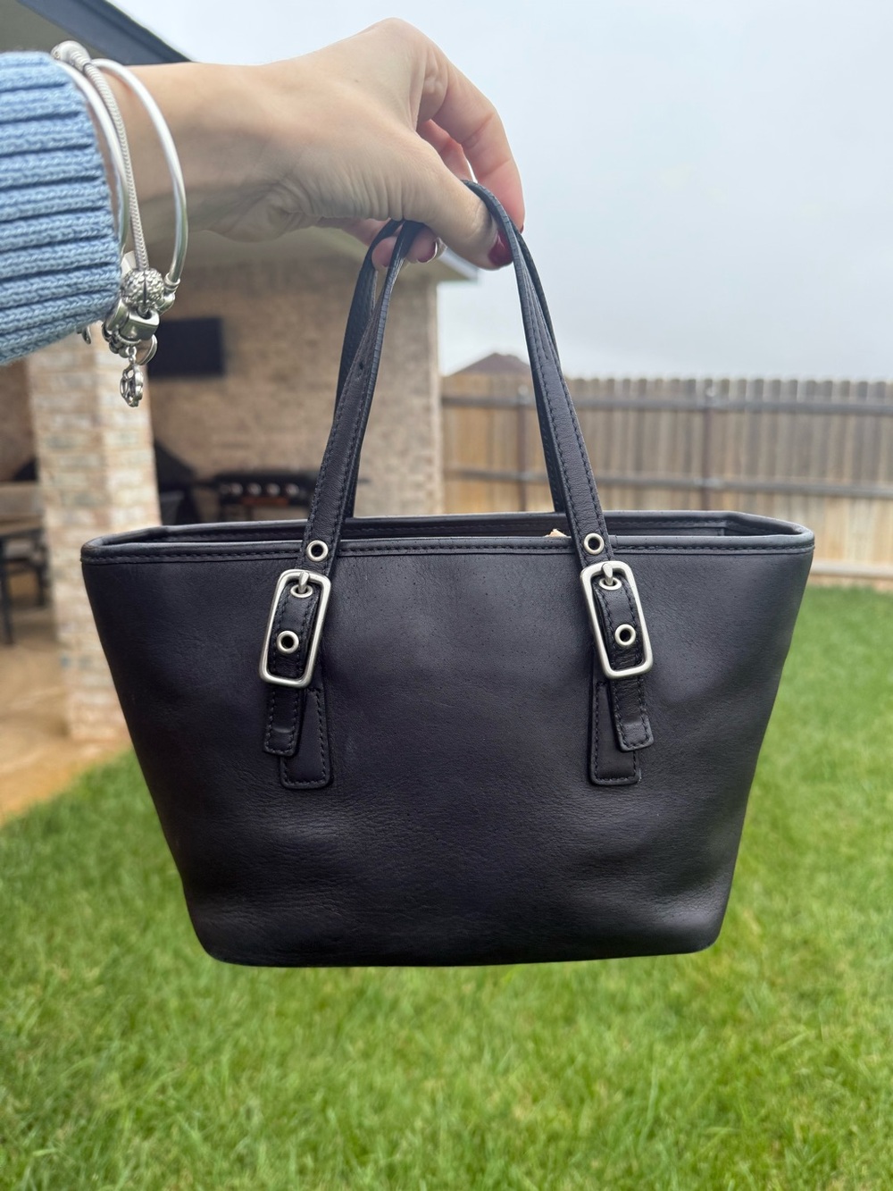 Coach Black Mini Market Tote #9846